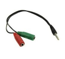 Exegate EX284944RUS Кабель аудио ExeGate ExeGate EX-CCA-417-0.2 (3.5mm Jack M 4pin/3.5mm Jack F Stereo+ 3.5mm Jack F микрофон, 0,2м)