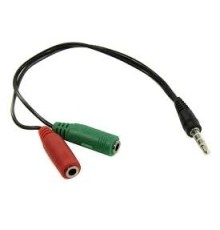 Exegate EX284944RUS Кабель аудио ExeGate ExeGate EX-CCA-417-0.2 (3.5mm Jack M 4pin/3.5mm Jack F Stereo+ 3.5mm Jack F микрофон, 0,2м)