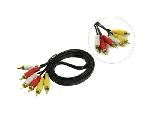 [кабели] Exegate EX284947RUS Кабель аудио ExeGate EX-CCV-539-1.5 (3xRCA M/3xRCA M, 1,5м)