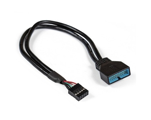 [Переходник] Exegate EX284940RUS Кабель-переходник USB 2.0-USB 3.0 ExeGate EX-CC-U3U2-0.3 (9pin/19pin, 0,3м)