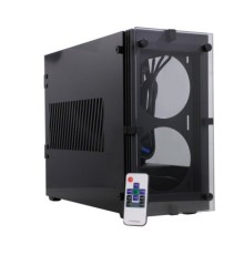 GameMax [Stratos ITX] без БП (Черн., Mini-ITX, зак.стекло,USB3.0, 2*120 вент+пульт)