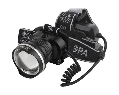 [Фонари] ЭРА Б0039626 Фонарь налобный светодиодный GA-806 аккумуляторный мощный 3 режима черный c регулируемая фокусировка луча 