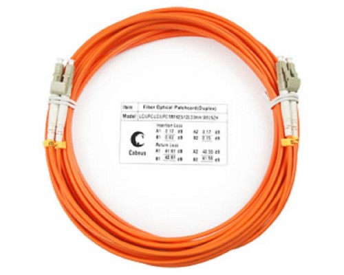 [Cabeus Патч-корды волоконно-оптические, пигтейлы] Cabeus FOP-62-LC-LC-7m Шнур оптический duplex LC-LC 62,5/125 mm 7м LSZH