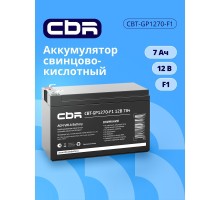 CBR Аккумуляторная VRLA батарея CBT-GP1270-F1 (12В 7Ач), клеммы F1