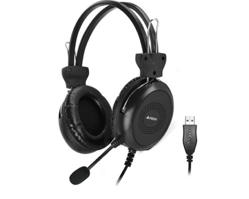 [Наушники] A4 HU-30 черный 2м накладные USB оголовье