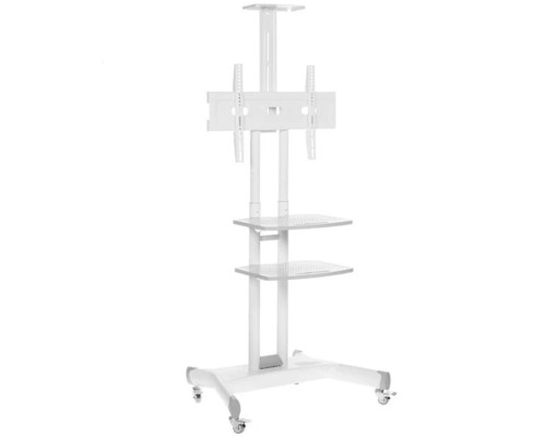 [Мобильные стойки ONKRON] ONKRON TS1881 белая 2 полки для AV в комплкте Для телевизоров диагональю 55
