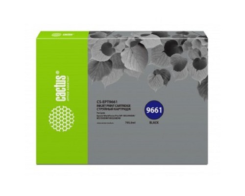 [расходные материалы] CACTUS CS-EPT9661  Картридж для Epson WorkForce Pro WF-M5299DW/M5799DWF, черный (795мл) 