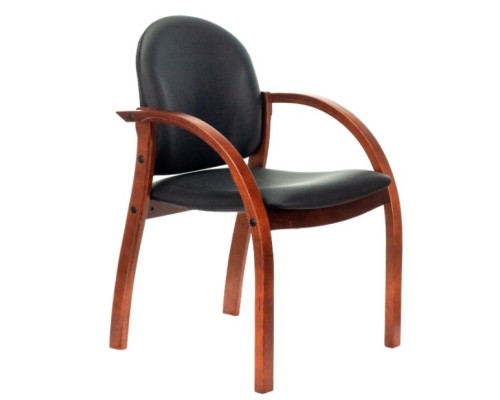 [Офисное кресло или стул] Стул Бюрократ ДЖУНО черный искусственная кожа [1390931]