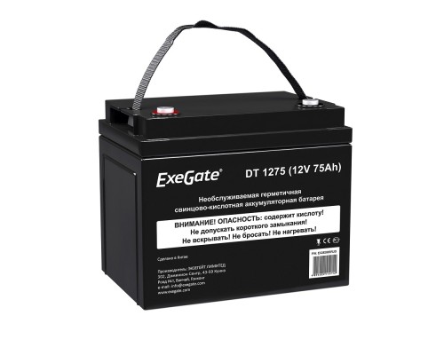 [батареи] Exegate EX282983RUS Аккумуляторная батарея DT 1275 (12V 75Ah, под болт М6)