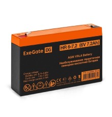 Exegate EX285651RUS Аккумуляторная батарея HR 6-7.2 (6V 7.2Ah, клеммы F1)