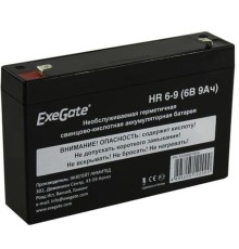 Exegate EX285851RUS Аккумуляторная батарея HR 6-9 (6V 9Ah 634W, клеммы F1)