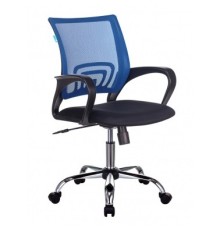 Кресло Бюрократ CH-695N/SL/BL/TW-11 спинка сетка синий TW-05 сиденье черный TW-11 крестовина хром (1381546)