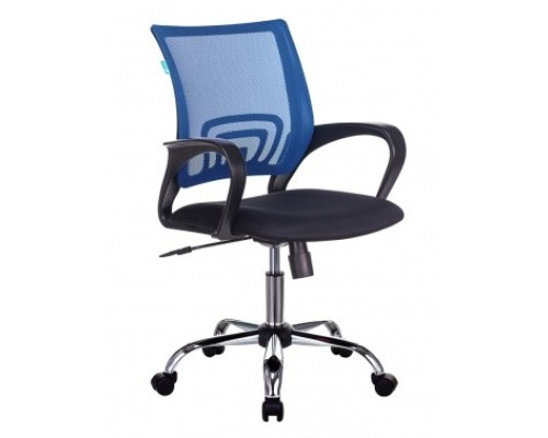 [Офисное кресло или стул] Кресло Бюрократ CH-695N/SL/BL/TW-11 спинка сетка синий TW-05 сиденье черный TW-11 крестовина хром (1381546)