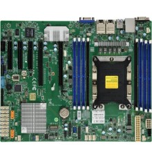 Supermicro MBD-X11SPI-TF-B Серверная материнская плата MBD X11SPI TF B Xeon Single Socket S3647, 8x 288 pin DDR4 DIMM slots, 2x 10GbE LAN ports, 10x SATA3 (6Gbps) via C622, Bulk.
