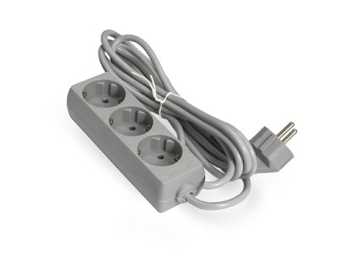 [Сетевой фильтр] Exegate EX285805RUS Удлинитель ExeGate ECE-3-3G (3 евророзетки с заземлением, 3м, серый)
