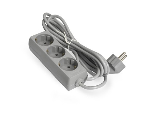 [Сетевой фильтр] Exegate EX285808RUS Удлинитель ExeGate ECE-3-5G (3 евророзетки с заземлением, 5м, серый)