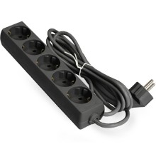 Exegate EX285825RUS Удлинитель ExeGate ECE-5-5B (5 евророзетки с заземлением, 5м, черный)