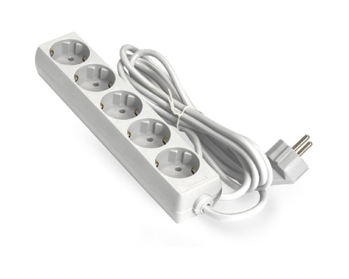 [Сетевой фильтр] Exegate EX285827RUS Удлинитель ExeGate ECE-5-5W (5 евророзетки с заземлением, 5м, белый)