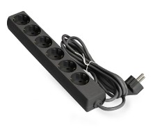 Exegate EX285828RUS Удлинитель ExeGate ECE-6-1.8B (6 евророзетки с заземлением, 1.8м, черный)