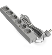 Exegate EX285829RUS Удлинитель ExeGate ECE-6-1.8G (6 евророзетки с заземлением, 1.8м, серый)