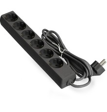Exegate EX285834RUS Удлинитель ExeGate ECE-6-5B (6 евророзетки с заземлением, 5м, черный)