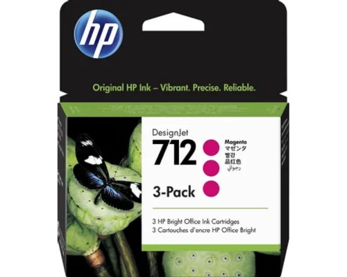 [Расходные материалы] Картридж струйный HP 712 3ED78A пурпурный x3упак. (29мл) для HP DJ Т230/630