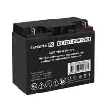 Exegate EX285954RUS Аккумуляторная батарея DT 1217 (12V 17Ah, клеммы F3 (болт М5 с гайкой))