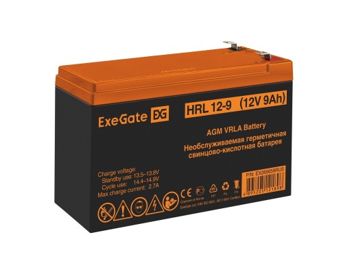 [батареи] Exegate EX285659RUS Аккумуляторная батарея HRL 12-9 (12V 9Ah 1234W, клеммы F2)