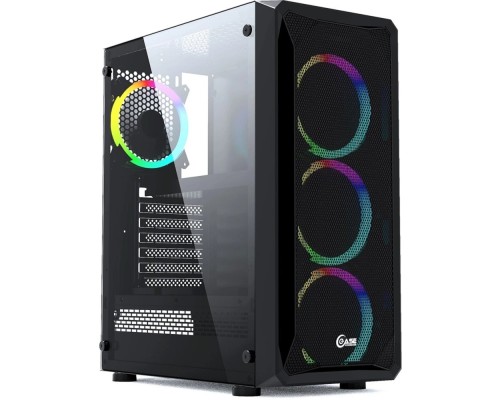 [Корпус] Powercase CMIZB-L4 Корпус Mistral Z4 Mesh LED, Tempered Glass, 4x 120mm 5-color fan, чёрный, ATX  (CMIZB-L4)