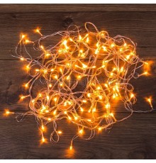 NEON-NIGHT 303-072 Гирлянда светодиодная универсальная 100 LED ТЕПЛЫЙ БЕЛЫЙ 10 метров, прозрачный ПВХ, с контроллером