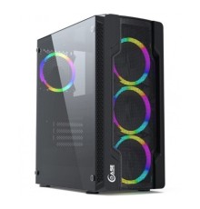 Powercase CMIXB-L4 Корпус Mistral X4 Mesh LED, Tempered Glass, 4x 120mm fan, чёрный, ATX  (CMIXB-L4)