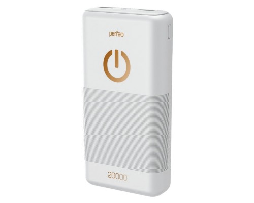 [Аксессуар] Perfeo Powerbank 20000 mah + Micro usb /In Micro usb /Out USB 1 А, 2.1A/ White (PF_B4299)