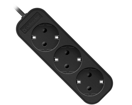 [Сетевые фильтры] Defender Удлинитель M350 5.0 м, 3 розетки [99323], с заземлением