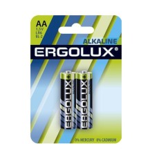 Ergolux  LR6 Alkaline BL-2 (LR6 BL-2, батарейка,1.5В)  (2 шт. в уп-ке)