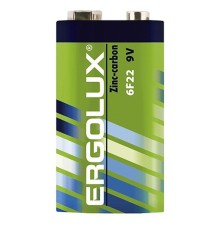 Ergolux 6F22 SR1 (6F22SR1, батарейка,9В)  (1 шт. в уп-ке) 