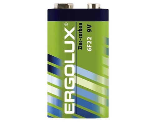 [Батарейки ] Ergolux 6F22 SR1 (6F22SR1, батарейка,9В)  (1 шт. в уп-ке) 