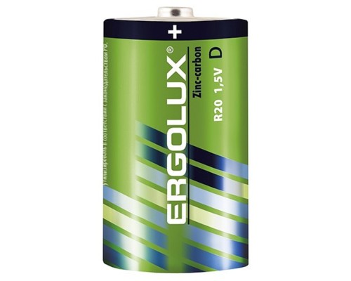 [Батарейки] Ergolux R20  SR2 (R20SR2, батарейка,1.5В)  (2 шт. в уп-ке)