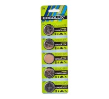 Ergolux.CR2032 BL-5 (CR2032-BP5, батарейка литиевая,3V) (5 шт. в уп-ке)