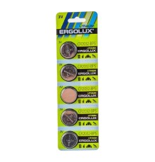 Ergolux.CR2032 BL-5 (CR2032-BP5, батарейка литиевая,3V) (5 шт. в уп-ке)