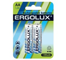Ergolux AA-1500mAh Ni-Mh BL-2 (NHAA1500BL2, аккумулятор,1.2В)  (2 шт. в уп-ке)