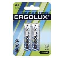 Ergolux AA-2700mAh Ni-Mh BL-2 (NHAA2700BL2, аккумулятор,1.2В)  (2 шт. в уп-ке)