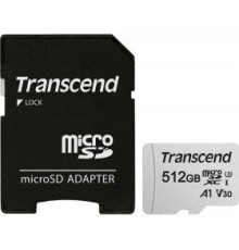 Micro SecureDigital 512Gb Transcend  Class10 TS512GUSD300S-A + adapter