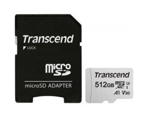 [Карта памяти ] Micro SecureDigital 512Gb Transcend  Class10 TS512GUSD300S-A + adapter