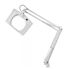 Rexant 31-0111 Лупа на струбцине  , квадратная, 5D, с подсветкой, белая