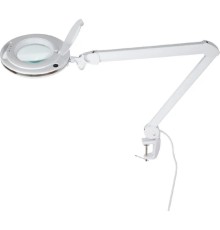 Rexant 31-0531 Лупа на струбцине  , круглая, 3D, с подсветкой 60 LED, сенсорный регулятор яркости, белая