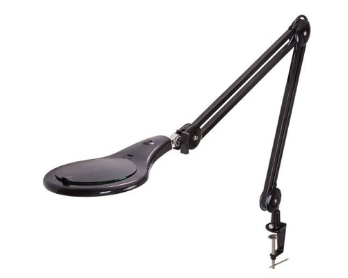 [Лампы - лупы] Rexant (31-0406) Лупа на струбцине  , круглая, 5D, с подсветкой 56 SMD LED, черная