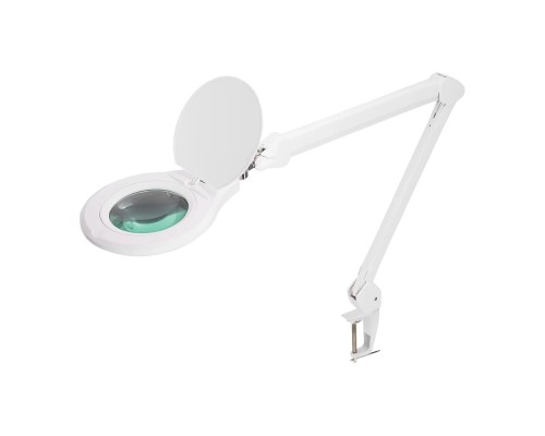 [Лампы - лупы] Rexant 31-0532 Лупа на струбцине  , круглая, 5D, с подсветкой 72 SMD, сенсорный регулятор яркости, белая