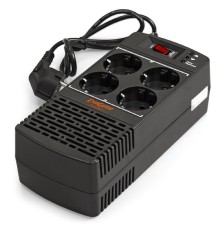 Exegate EP285941RUS Стабилизатор ExeGate Power AD5000-500 (500VA/300W, диапазон 150...280В, 4 евророзетки)