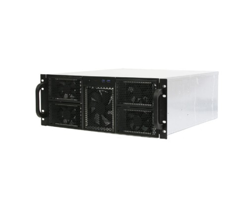 [Корпус] Procase RE411-D0H17-E-55 Корпус 4U server case,0x5.25+17HDD,черный,без блока питания,глубина 550мм,MB EATX 12
