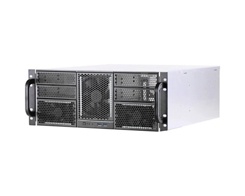 [Корпус] Procase RE411-D4H11-E-55 Корпус 4U server case,4x5.25+11HDD,черный,без блока питания,глубина 550мм,MB EATX 12